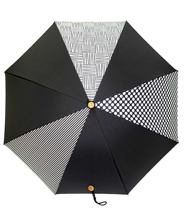 +RING 【UVカット95%以上】【UPF50＋】プラスリング レディース向け 晴雨兼用（長ショート） BLK T1296 黒