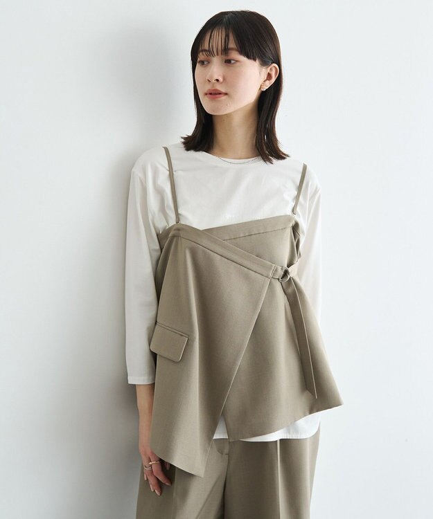 YECCA VECCA 2wayキャミソールビスチェ Gray Beige