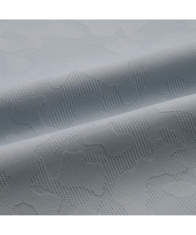 ZERO HALLIBURTON エレガントカモ柄ジャガードモックネックTシャツ ZHG-M5S8b 82957 ライトブルー