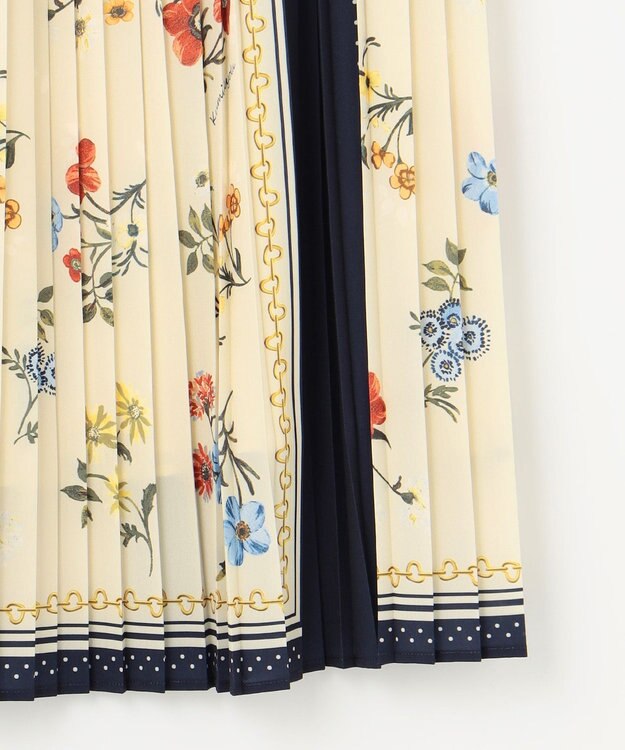 組曲 S スカーフパネルプリント スカート アイボリー系5