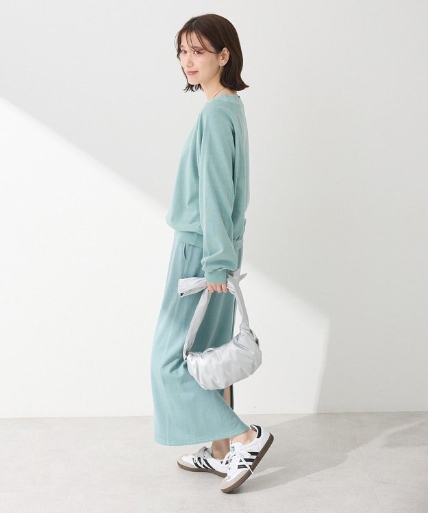 Green Parks ピグメントボートネックプルオーバー Light Blue