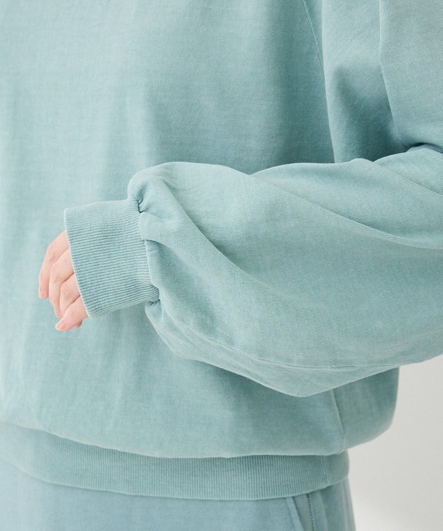 Green Parks ピグメントボートネックプルオーバー Light Blue