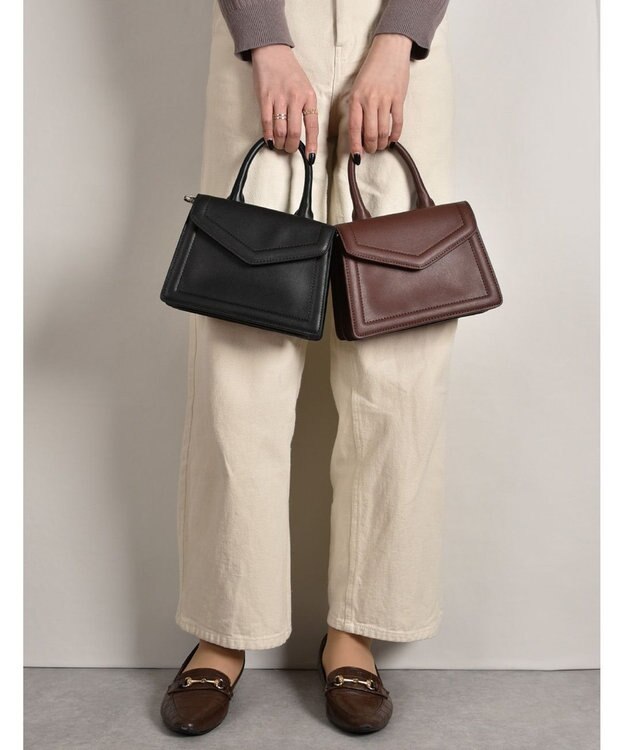 LA BAGAGERIE 【MONICA】ワンハンドルミニショルダーバッグ ブラック