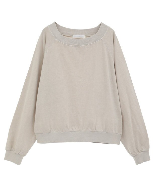 Green Parks ピグメントボートネックプルオーバー Ecru