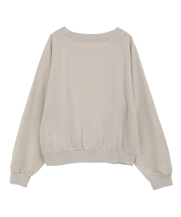 Green Parks ピグメントボートネックプルオーバー Ecru