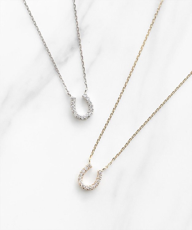 TOCCA 【WEB限定】DIAMOND HORSESHOE K10NECKLACE K10ゴールド ダイヤモンド ネックレス ピンクゴールド