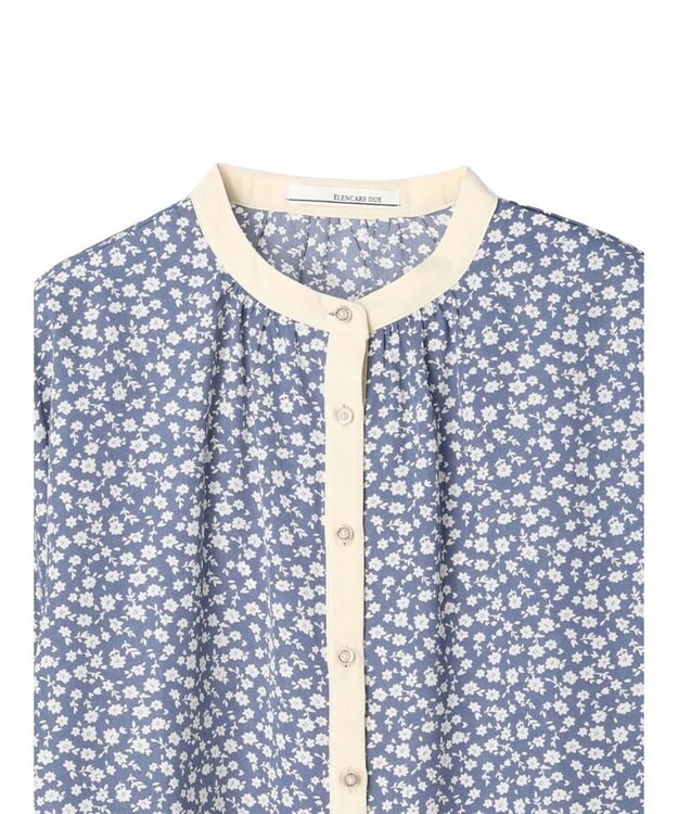 Green Parks ・ＥＬＥＮＣＡＲＥ　ＤＵＥコバナパイピングブラウス Blue