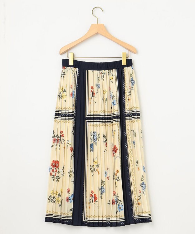 組曲 S スカーフパネルプリント スカート アイボリー系5