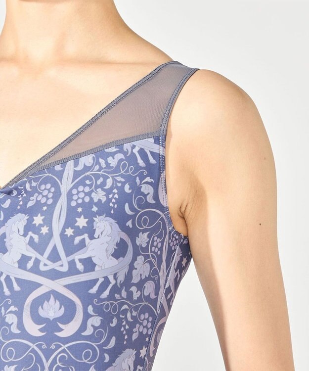 Chacott ノースリーブレオタード ブルーPT