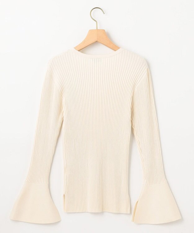 組曲 【WEB限定】ELENAフレアスリーブ リブニット アイボリー系