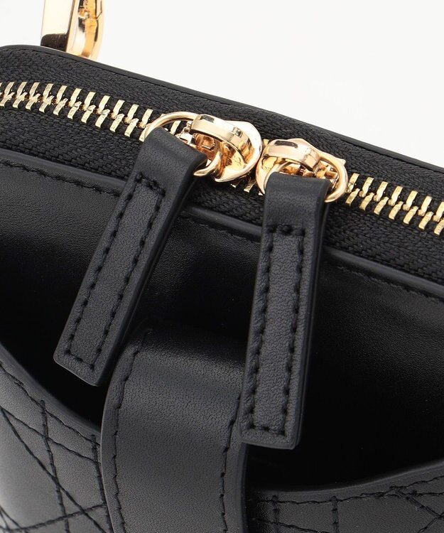 LA BAGAGERIE レザーステッチ　マルチポシェット ブラック