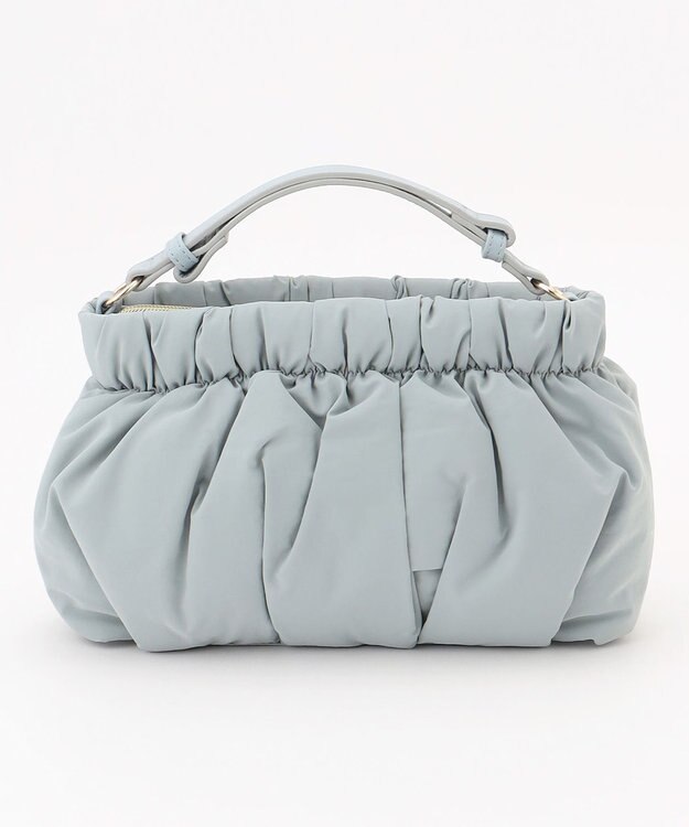 組曲 【弱撥水・軽量】2WAYギャザーハンド バッグ サックスブルー系