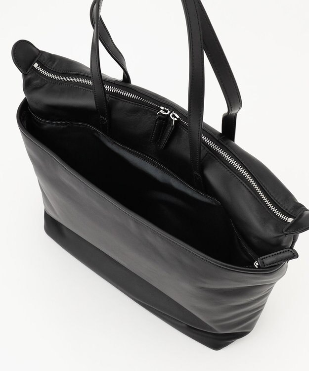 Y'SACCS イタリアンシープ　ビッグトート ブラック