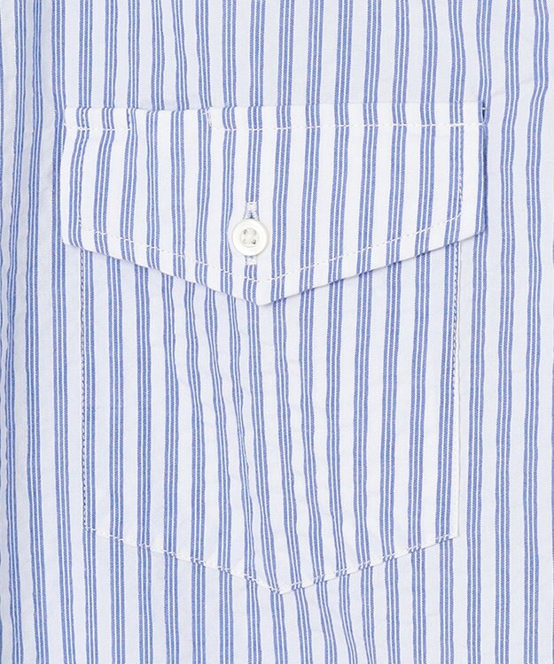 J.PRESS MEN 【WEB・一部店舗限定】シアサッカーストライプ シャツ/B.D ブルー系1