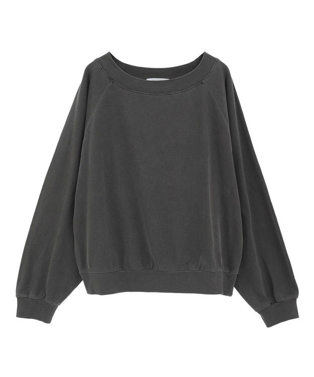 Green Parks ピグメントボートネックプルオーバー Charcoal Gray