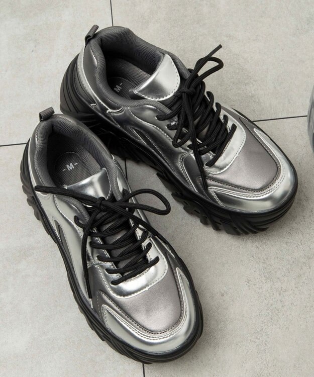 WEGO ボリュームレースアップスニーカー 柄1