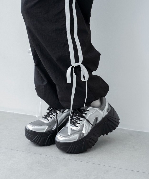 WEGO ボリュームレースアップスニーカー 柄1