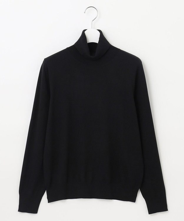 J.PRESS LADIES 【洗える】PRINCE タートルネック ニット ブラック系