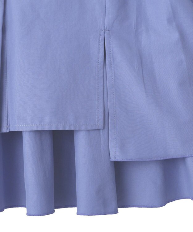 YECCA VECCA ペプラムギャザーシャツ Blue