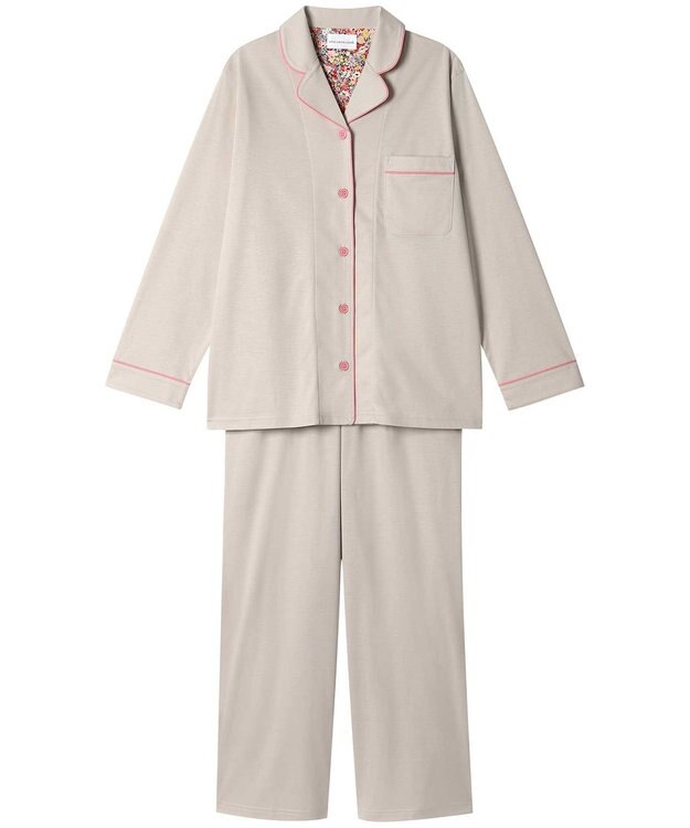 une nana cool 【綿100％】シルケットスムースパシャマ　ＭＡＤＥ　ＷＩＴＨ　ＬＩＢＥＲＴＹ　ＦＡＢＲＩＣ LG