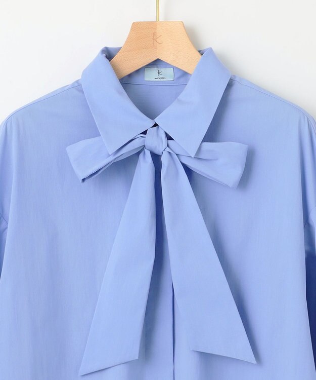 組曲 コンパクトシャーティングオーバー シャツ サックスブルー系