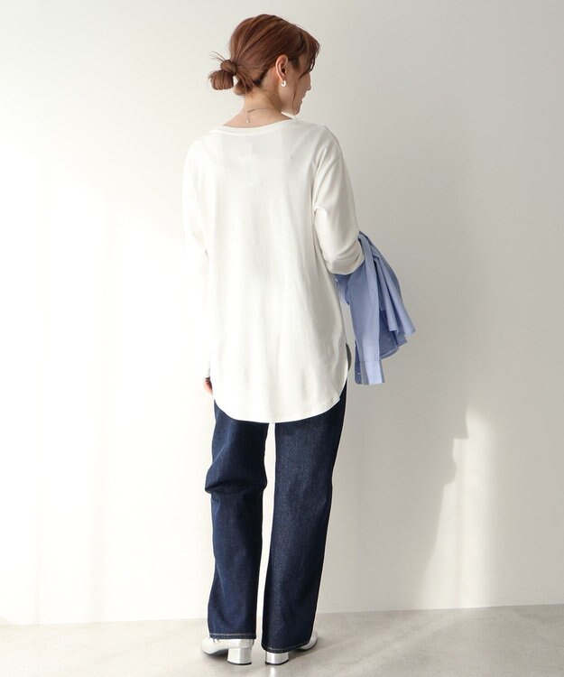 AMERICAN HOLIC クルーネックロングカットプルオーバー Off White