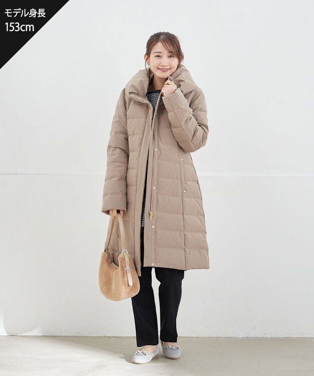 Tiaclasse ミドル丈ダウンコート モカ