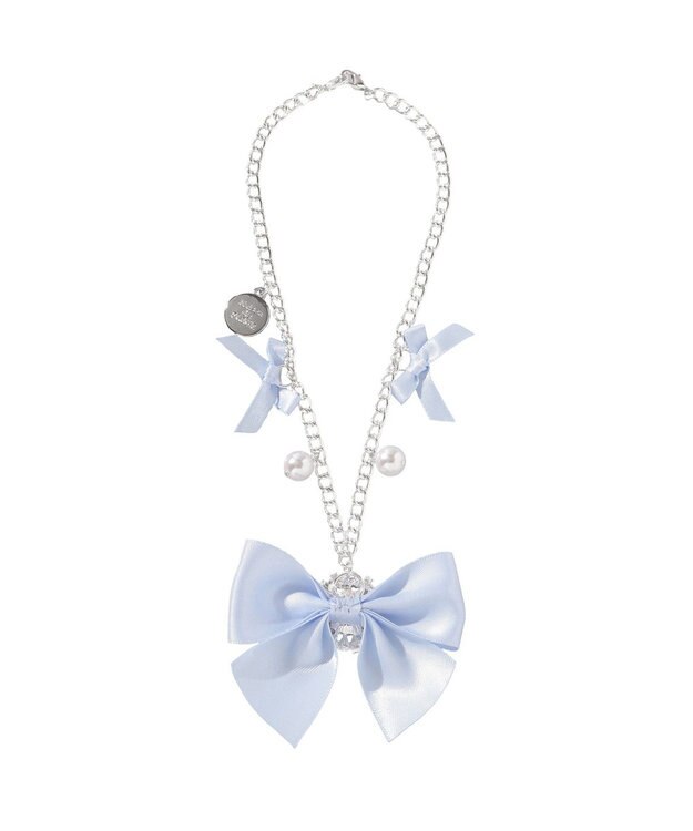 Maison de FLEUR ブルーマニアビジューリボンチャーム Grayish Blue