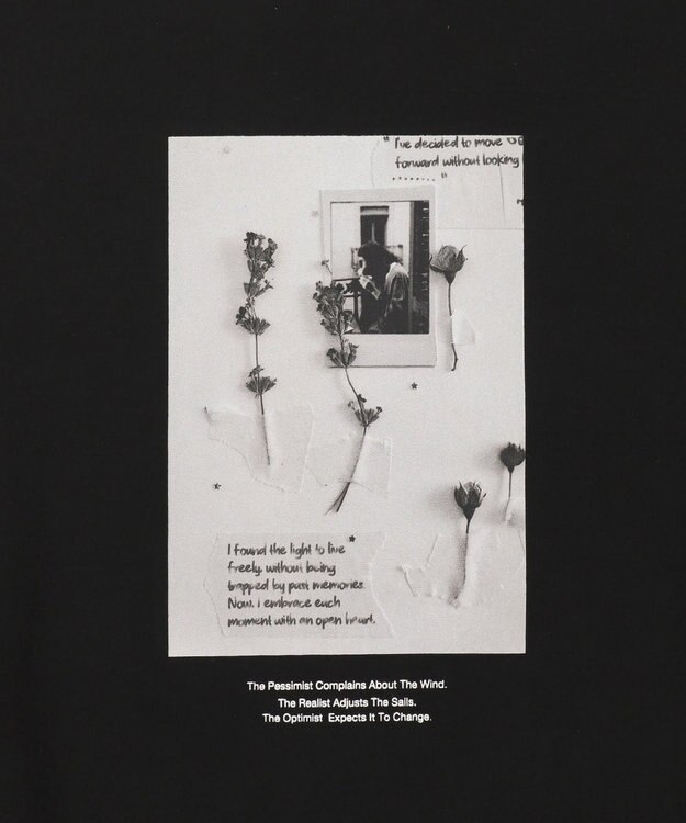 WEGO 【２点セット】アクセ付きフォトグラフィックプルオーバー ブラック