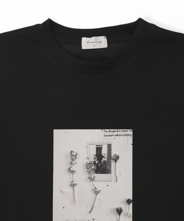 WEGO 【２点セット】アクセ付きフォトグラフィックプルオーバー ブラック