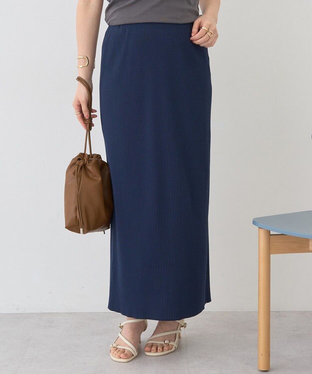 AMERICAN HOLIC 針抜きリブタイトスカート Navy