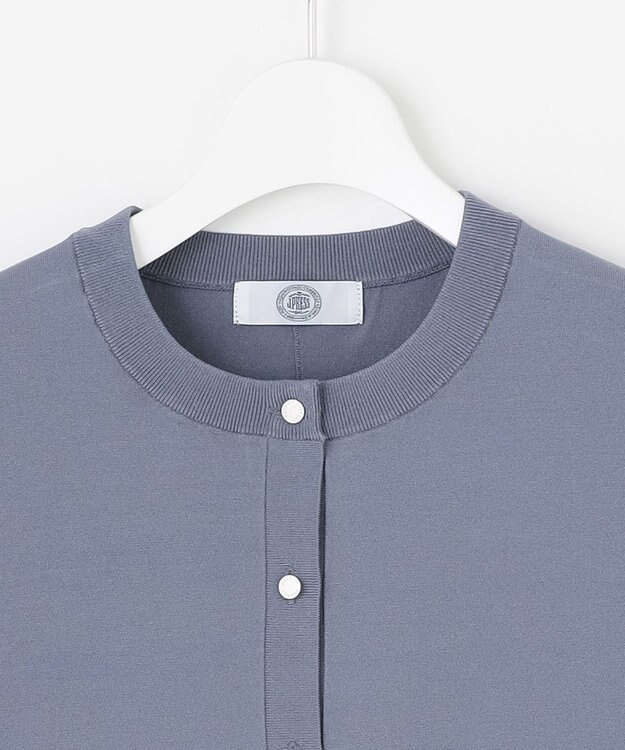 J.PRESS LADIES S 【洗える】レーヨンストレッチ カーディガン ソフトブルー系