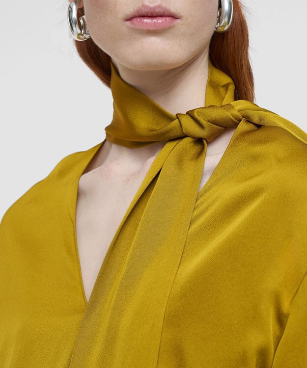 JOSEPH ライトクレープ　ブラウス Amber