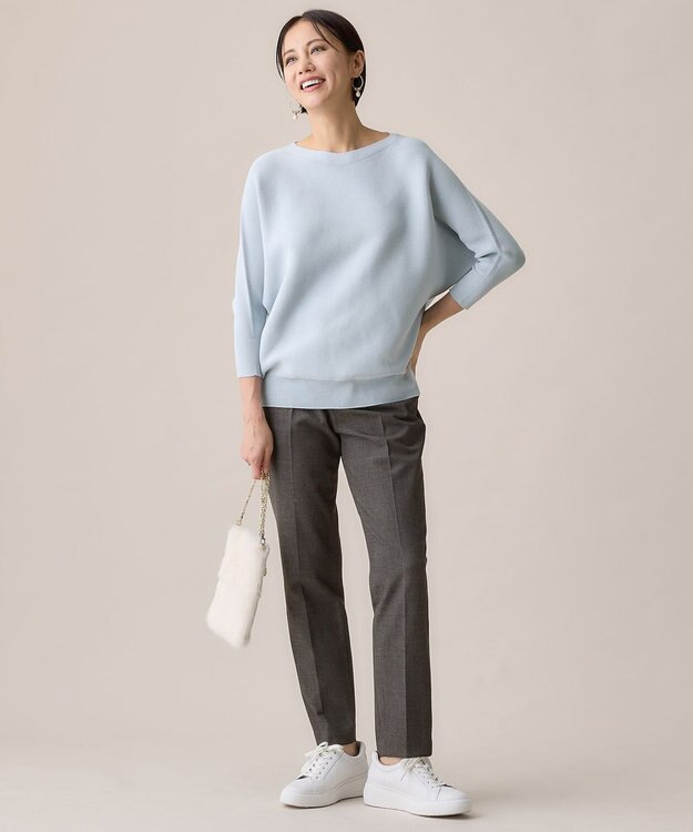 自由区 【WEB限定カラーあり・撥水加工】TRギャバテーパード パンツ グレー系