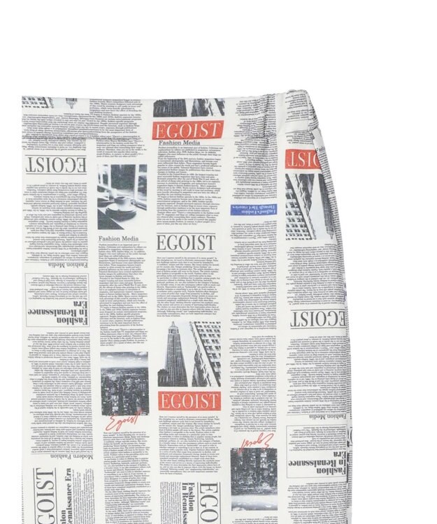 Green Parks ＥＧＯＩＳＴ　マガジンプリントスカート Off White