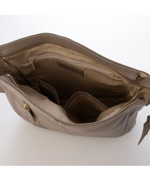 UNBILLION アトランタ ATLANTA / 牛革縦ファスナーショルダー GY