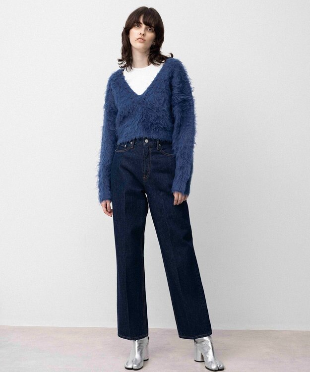 NAVE 【Nave】モヘアシャギーニットトップス ブルー系