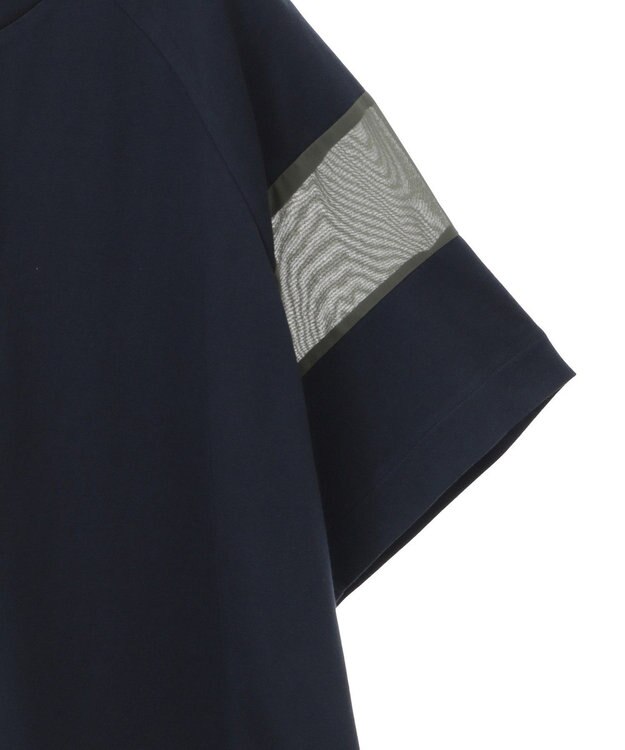 AMERICAN HOLIC 異素材ライン切替プルオーバー Navy