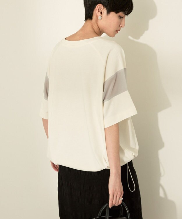 AMERICAN HOLIC 異素材ライン切替プルオーバー Off White