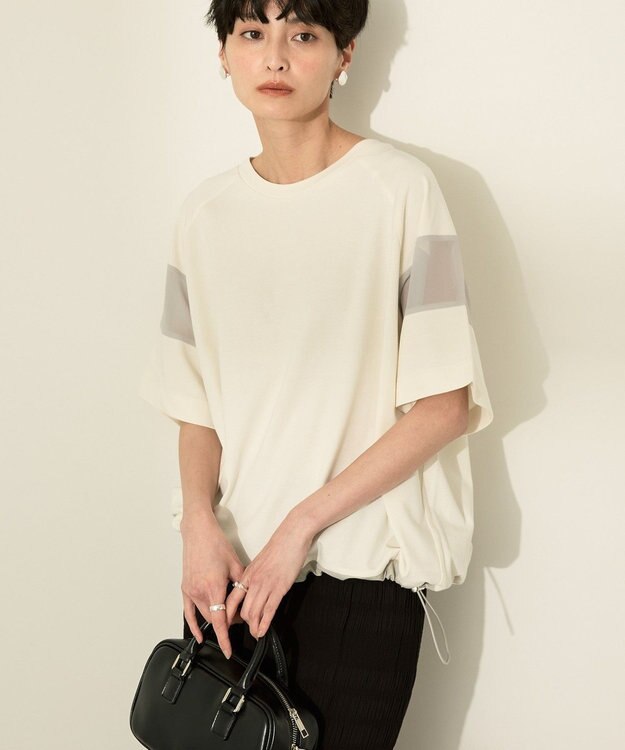 AMERICAN HOLIC 異素材ライン切替プルオーバー Off White