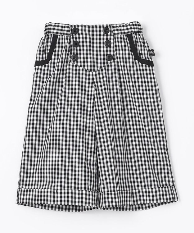組曲 KIDS 【110-140cm】ギンガム パンツ ブラック系3