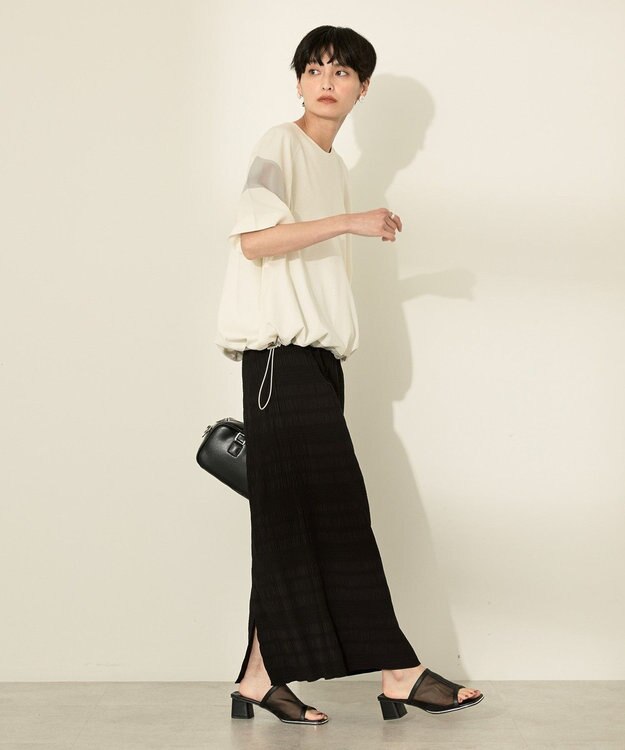 AMERICAN HOLIC 異素材ライン切替プルオーバー Off White