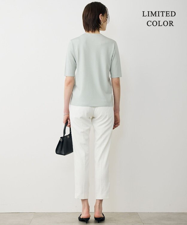 ICB L 【先行予約・WEB限定カラーあり】 シンセティックハイゲージ 半袖Vネックニット アイスグレー［WEB限定］