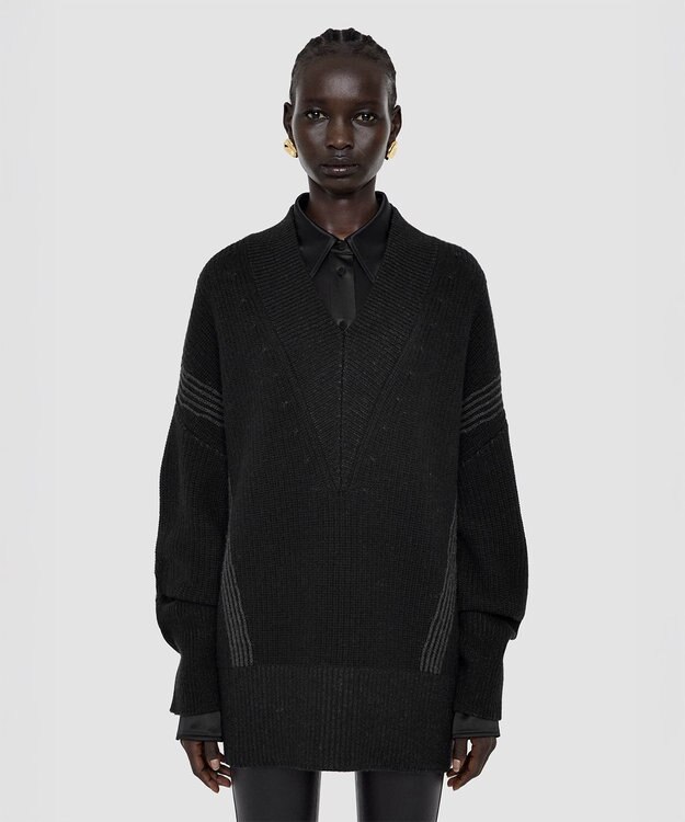 JOSEPH キャッシュ フィッシャーマンリブ　ジャンパー Black