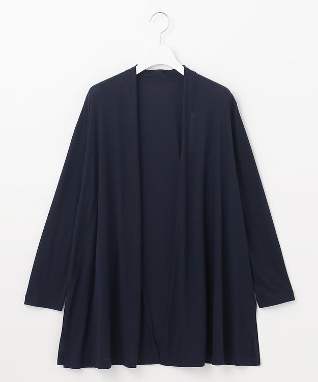 自由区 【好評につき新色追加・接触冷感・UVカット・洗える・XSサイズあり】ハンディカーディガン ロング丈 （新色）ネイビー系