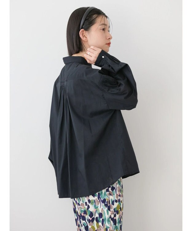 AMERICAN HOLIC ＵＶカット／接触冷感ギャザースリーブブラウス　 Black