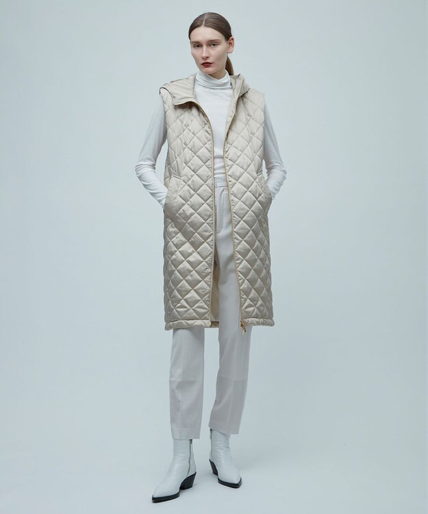 BEIGE， SORE / ハイネックカットソー White