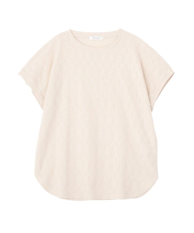 AMERICAN HOLIC フレンチスリーブ総レースプルオーバー Light Beige
