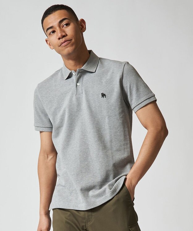 J.PRESS MEN 【大人気】アメリカンコットンンバックブル ポロシャツ ライトグレー系