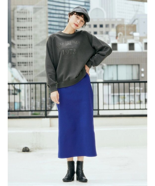 AMERICAN HOLIC ラグランロゴスウェット2 Charcoal Gray